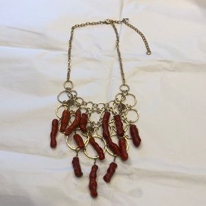 LOFT red coral necklace